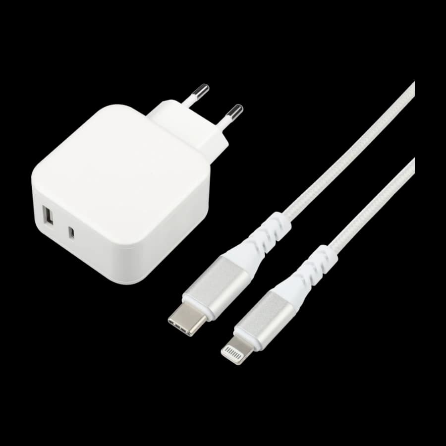 Dacota Platinum hurtiglader Kit Apple 32 W 1 M, hvit