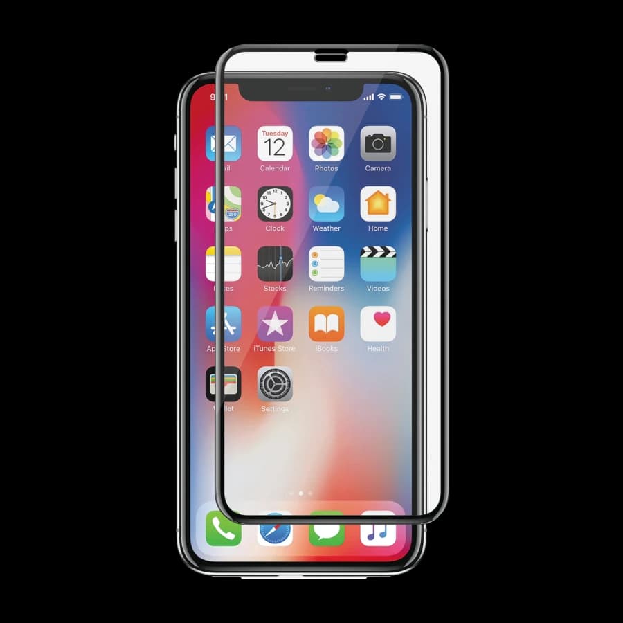 Panzer iPhone XS Max Curved skjermbeskytter, sort