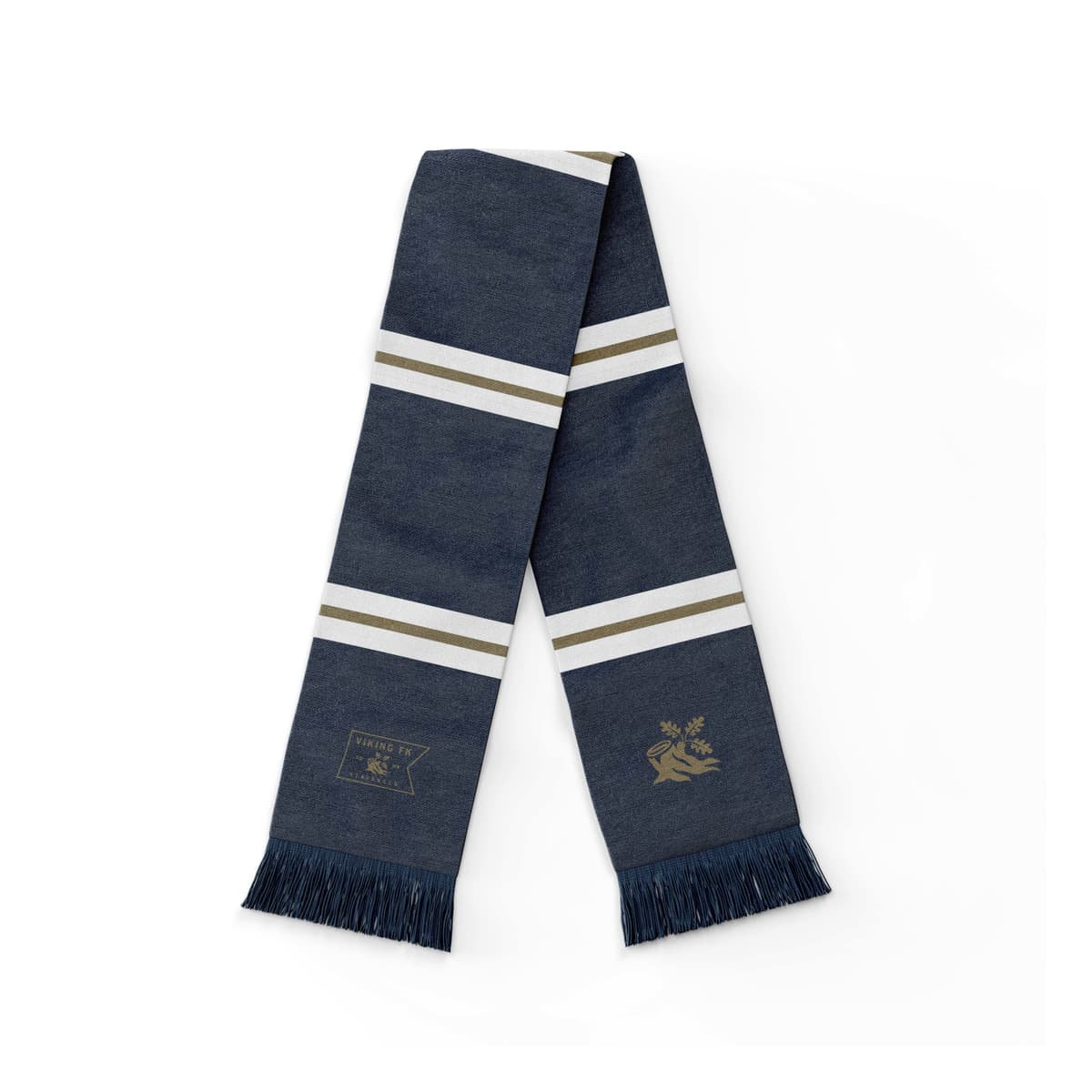 Skjerf Viking striper gull