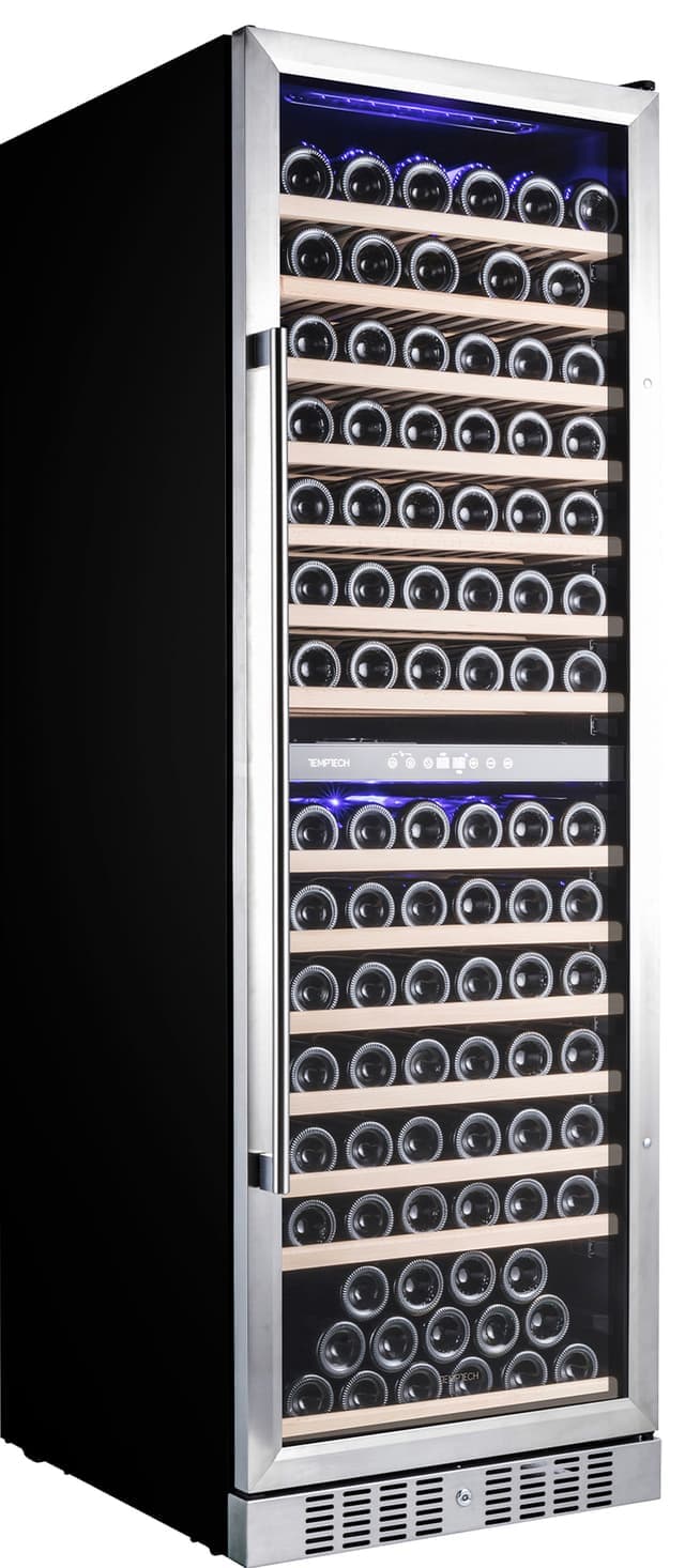 Temptech Premium vinskap WP180DCS (rustfritt stål)