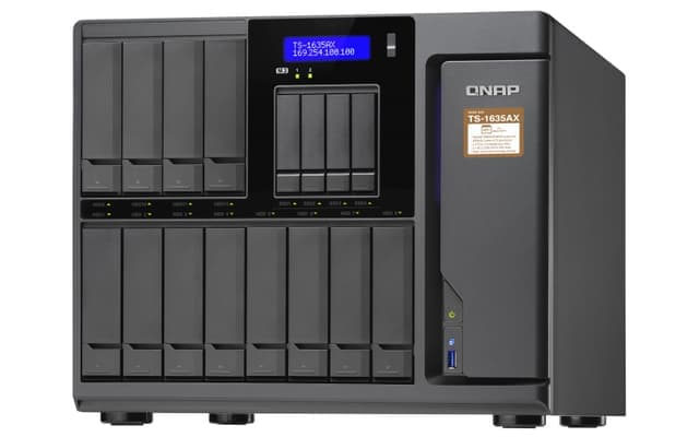 QNAP TS-1635AX NAS Desktop Ethernet/bredbåndsforbindelse Sort