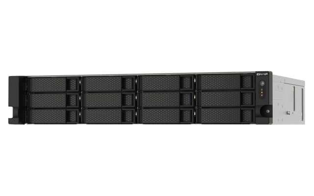 QNAP TS-1273AU-RP-8G datalagringsserver NAS Rack (2U) Ethernet/bredbåndsforbindelse Aluminium, Sort V1500B