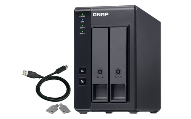 QNAP TR-002 harddiskkabinett HDD/SSD-kabinett Sort 2.5/3.5"