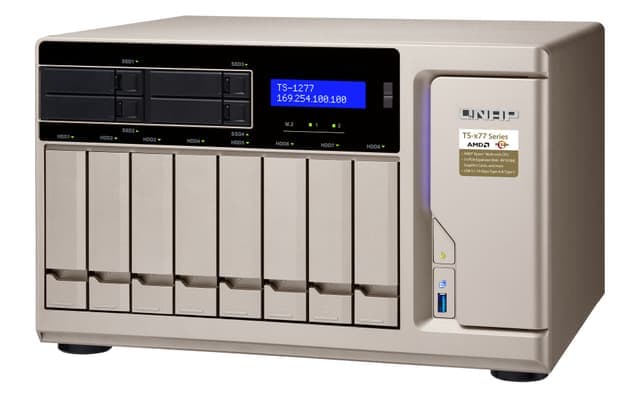 QNAP TS-1277 NAS Tower Ethernet/bredbåndsforbindelse Gull 1700