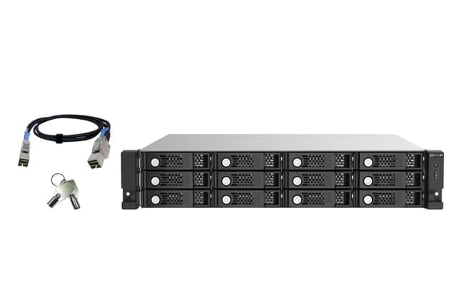 QNAP TL-R1220Sep-RP HDD/SSD-kabinett Sort, Grå 2.5/3.5"