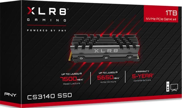 PNY XLR8 CS3140 M.2 NVMe Gen4 x4 Solid State Drive with Heatsink