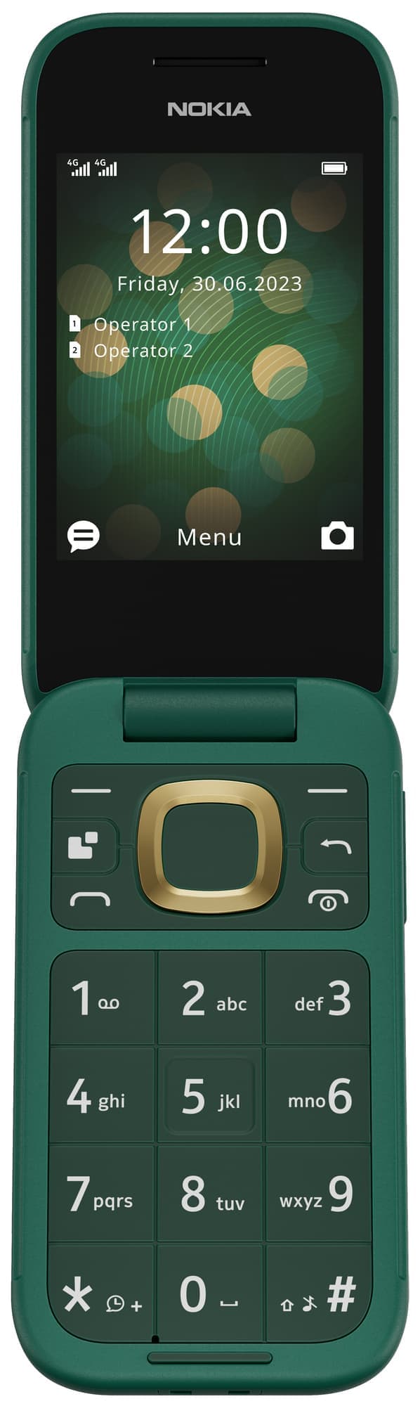 Nokia 2660 Flip mobiltelefon (grønn)