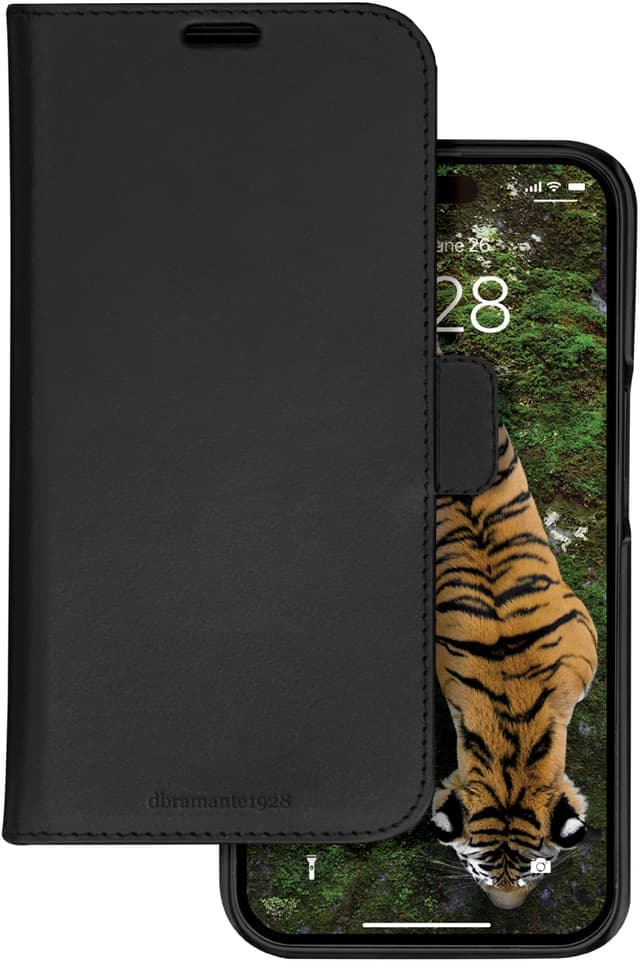 Dbramante1928 Lynge iPhone 15 Pro Max lommebokdeksel (sort)