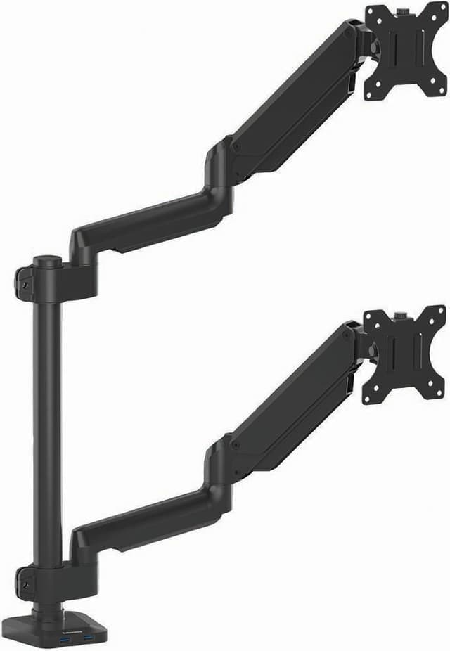 Fellowes Platinum dobbel horisontal skjermholder (sort)