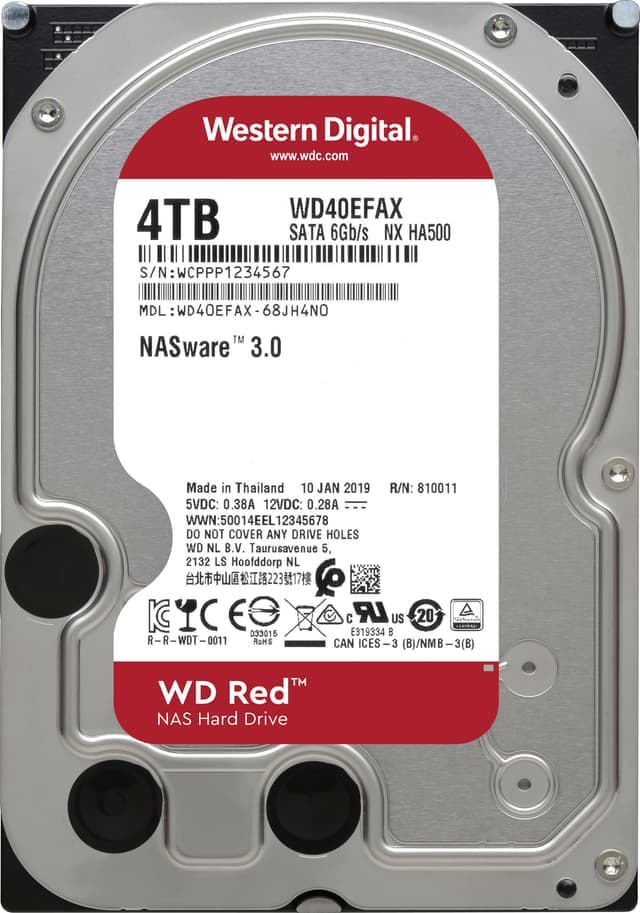 WD Desktop Red 3,5" intern HDD for NAS (4 TB)