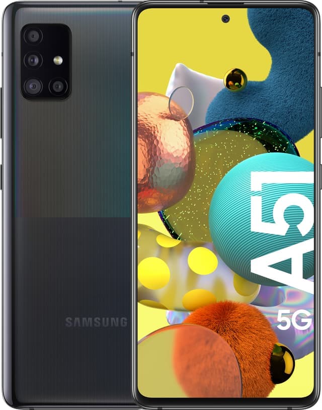 Samsung Galaxy A51 5G smarttelefon (sort)