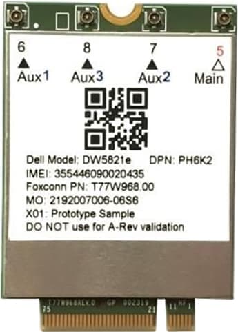 Dell Kit Qualcomm Snapdragon X20 4G LTE-kort (M.2 PCIe)