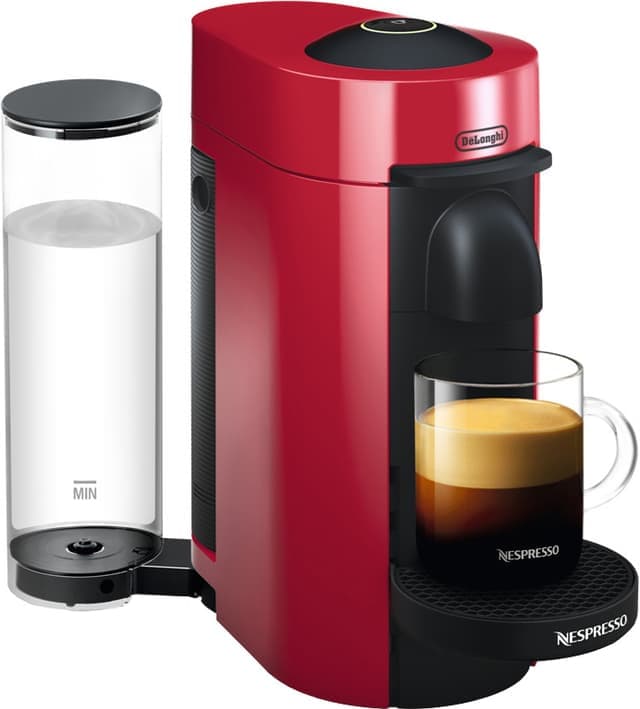 NESPRESSOVertuo Plus kaffemaskin fra Delonghi, Rød