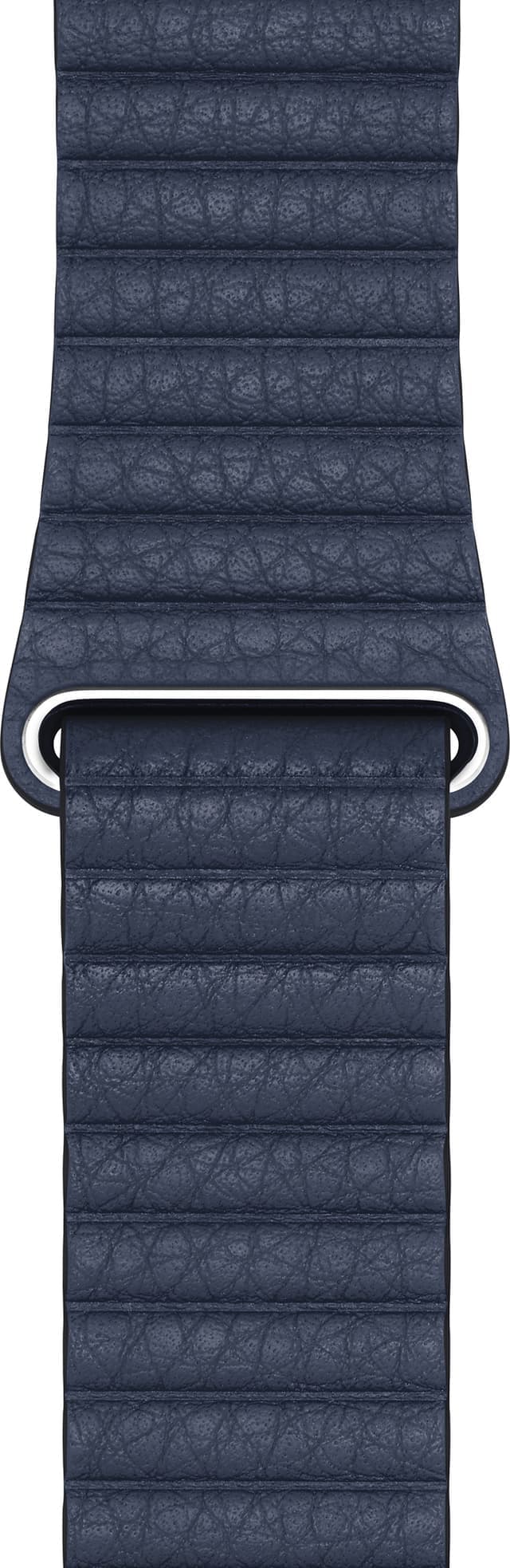 Apple 44 mm klokkereim i lær - str. medium (dykkerblå)