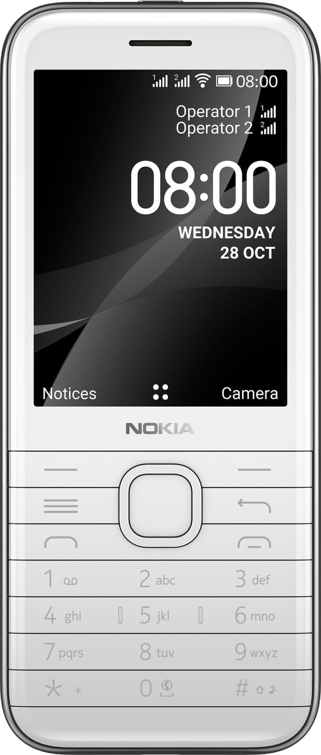 Nokia 8000 4G mobiltelefon (opal white)