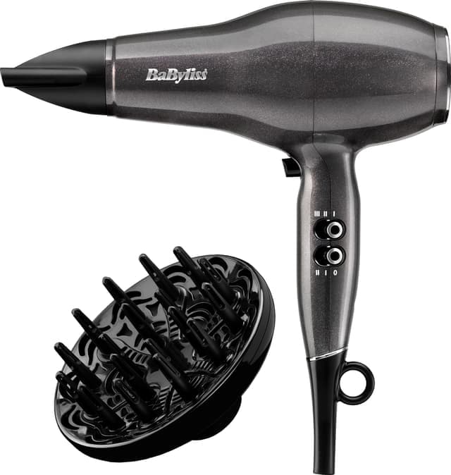 BaByliss Platinum Diamond hårføner D6490DE (sort)
