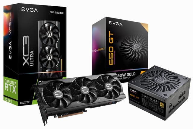 EVGA GeForce RTX 3070 Ti XC3 GAMING + EVGA SuperNOVA 650W GT PSU BU