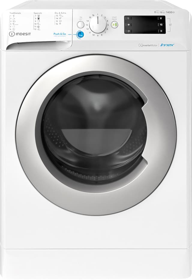Indesit vaskemaskin/tørketrommel BDE861483XWS