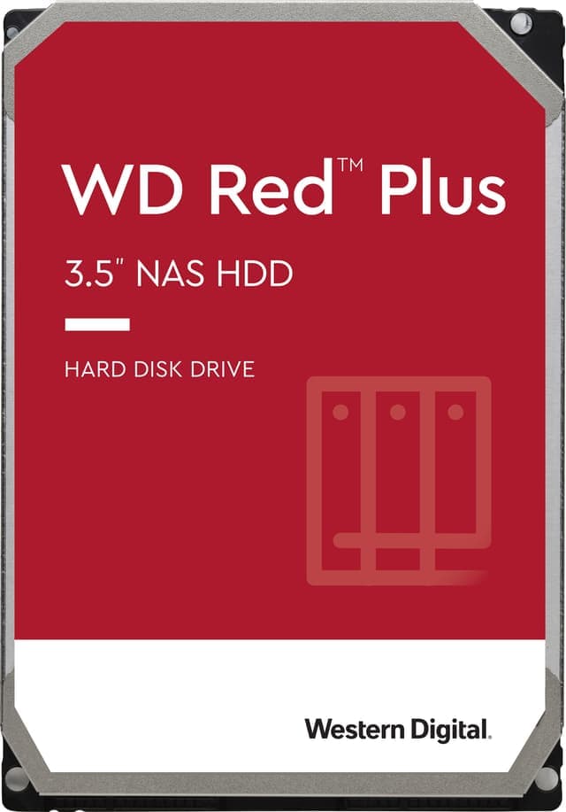 Western Digital Red Plus SATA III HDD til NAS (10TB)