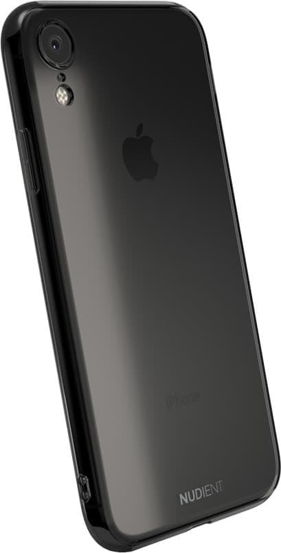 Nudient iPhone XR deksel (sort gjennomsiktig)
