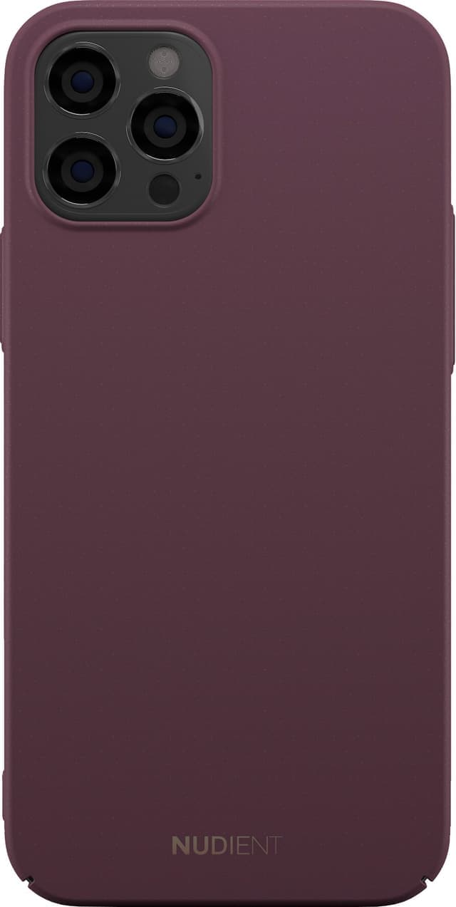 Nudient v2 iPhone 12 / 12 Pro slankt deksel (sangria red)