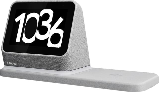 Lenovo Smart Clock 2 med Qi trådløs ladeplate (grå)