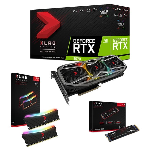 PNY GF RTX 3070 8GB XLR8 Gaming REVEL EPIC-X LHR Bundle Pack 2