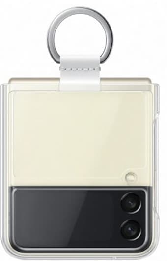 Samsung Z Flip3 silikondeksel med ring (klar)