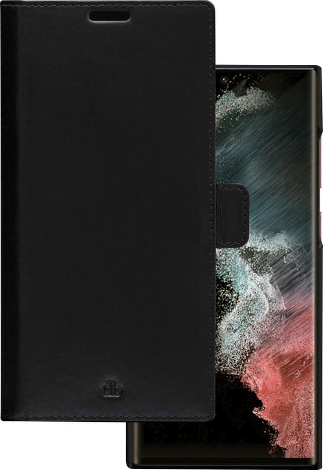 Dbramante1928 Lynge Samsung Galaxy S22 Ultra lommebokdeksel (sort)