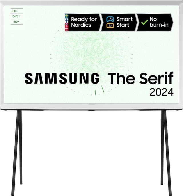 Samsung 43" LS01D The Serif 4K QLED Smart TV (2024, skyhvit)