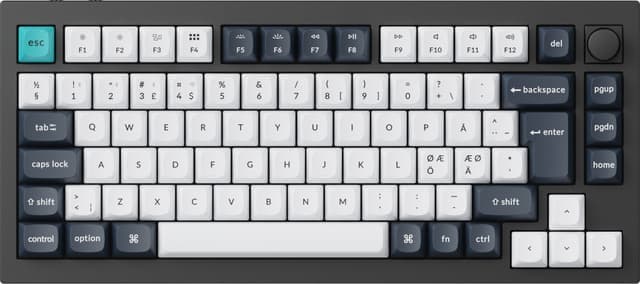 Keychron V1 Max gamingtastatur (Gateron Jupiter Brown Switches)