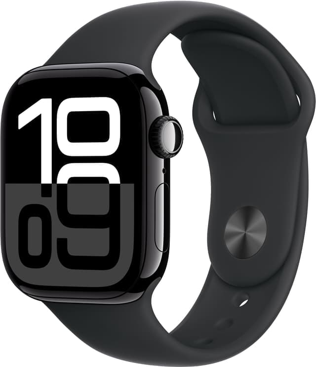 Apple Watch S10 46mm GPS+Cel (Sort Aluminium/Sort Sport Band) S/M