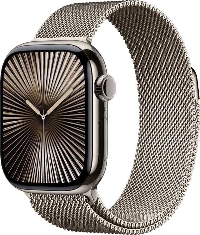 Apple Watch S10 42mm GPS+Cel (Naturlig Titan/Naturlig Milanese Loop)