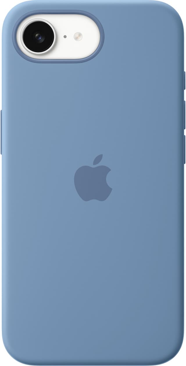 iPhone 16e silikondeksel (vinterblå)