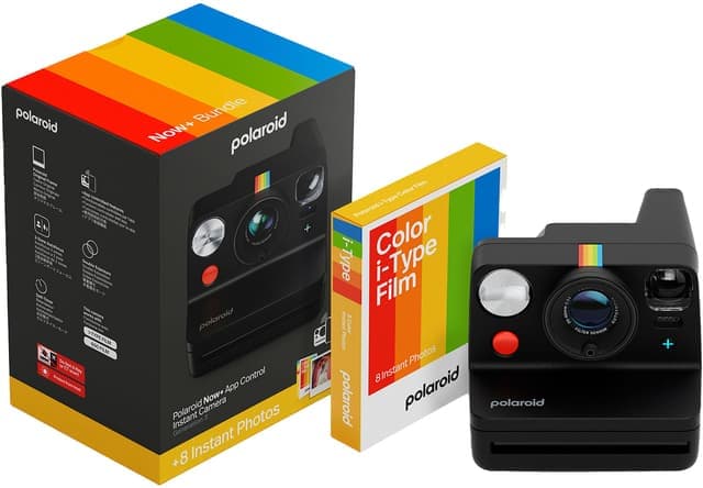 Polaroid Now+ Gen. 3 instant camera (startpakke, sort)