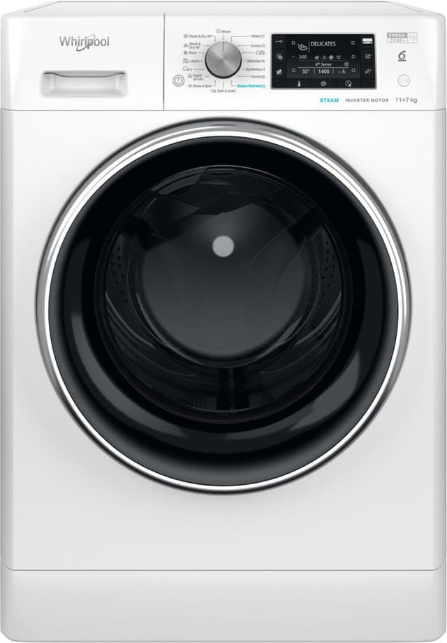 Whirlpool vaskemaskin med tørketrommel FFWDD 1176258 BCV EE (11/7 kg)