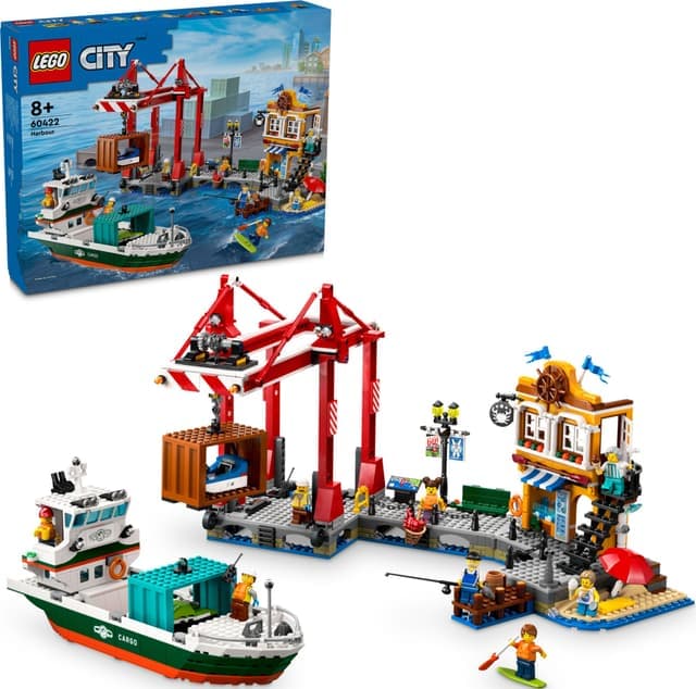 LEGO City Havneområde med lasteskip 60422