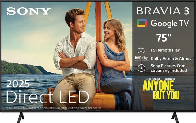 Sony 75” Bravia 3 4K LED smart TV (2025)