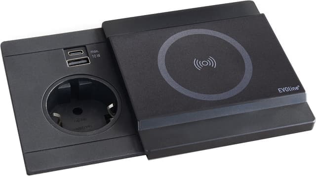EVOline Circle80 Slide Qi ladeuttak (sort)
