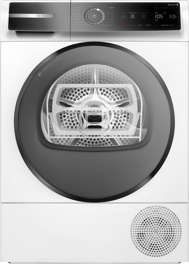 Bosch Serie 8 tørketrommel WQB246DLSN (9kg) hvit