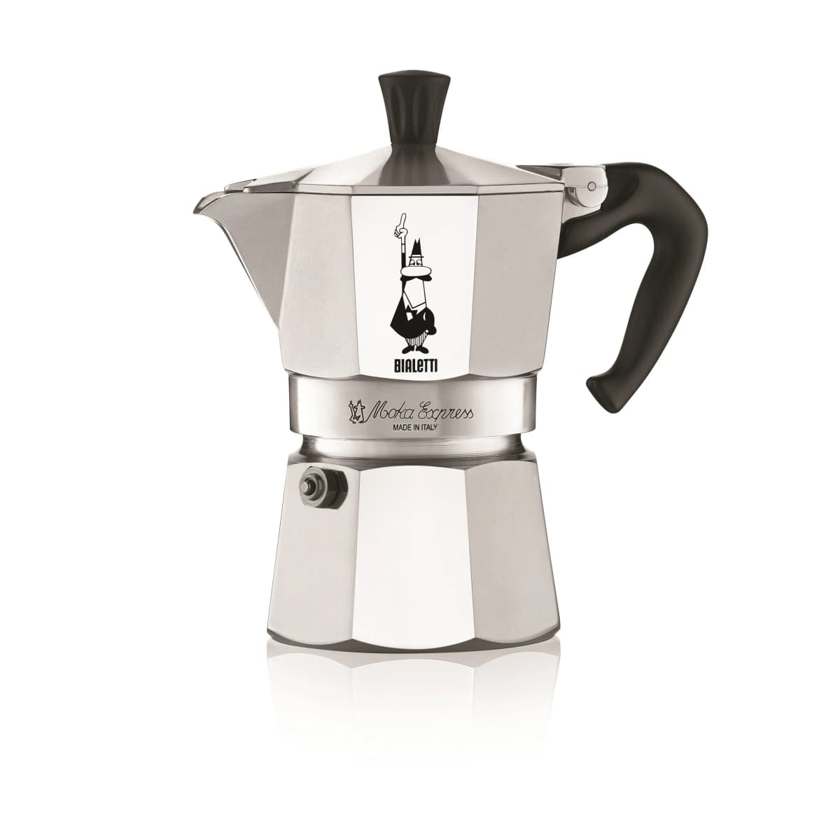 Moka espressokanne 3 kopper, Sølv