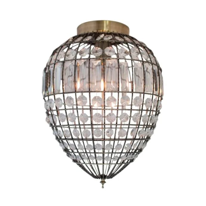 Amadeus plafond Ø30 cm, Antikkmessing