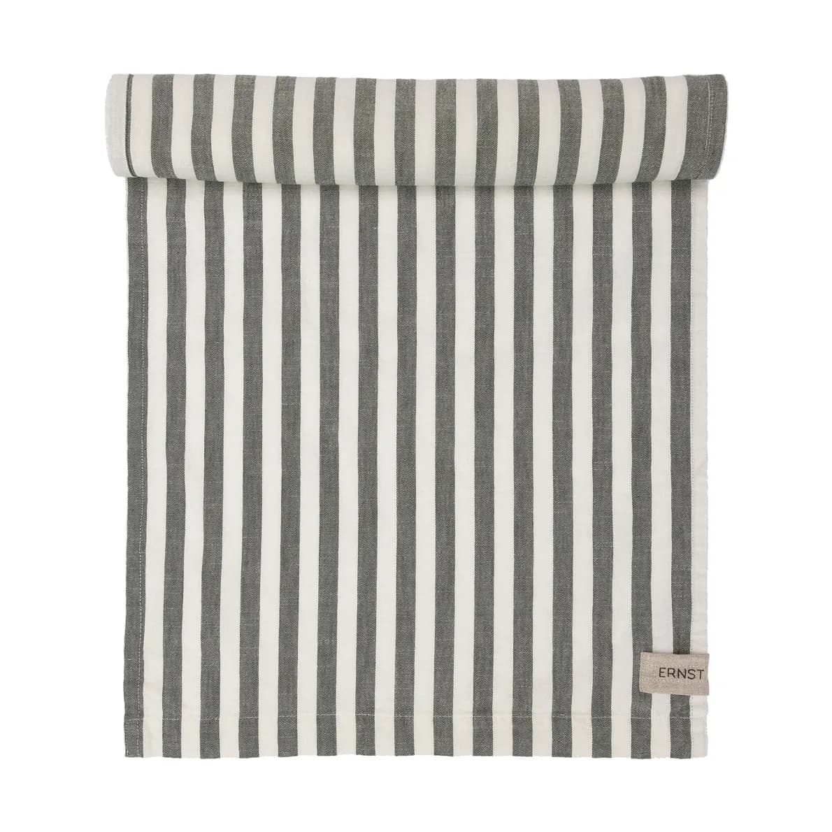 Ernst løper bred stripe 45x150, Grønn-hvit