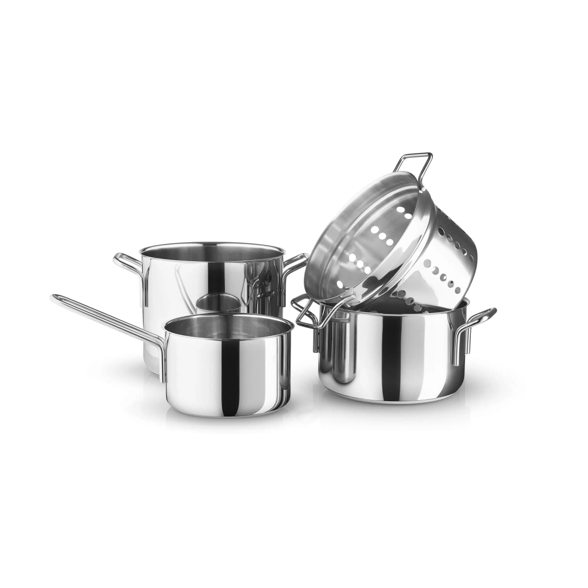 Eva Trio Stainless Steel grytesett 4 deler, Rustfritt stål