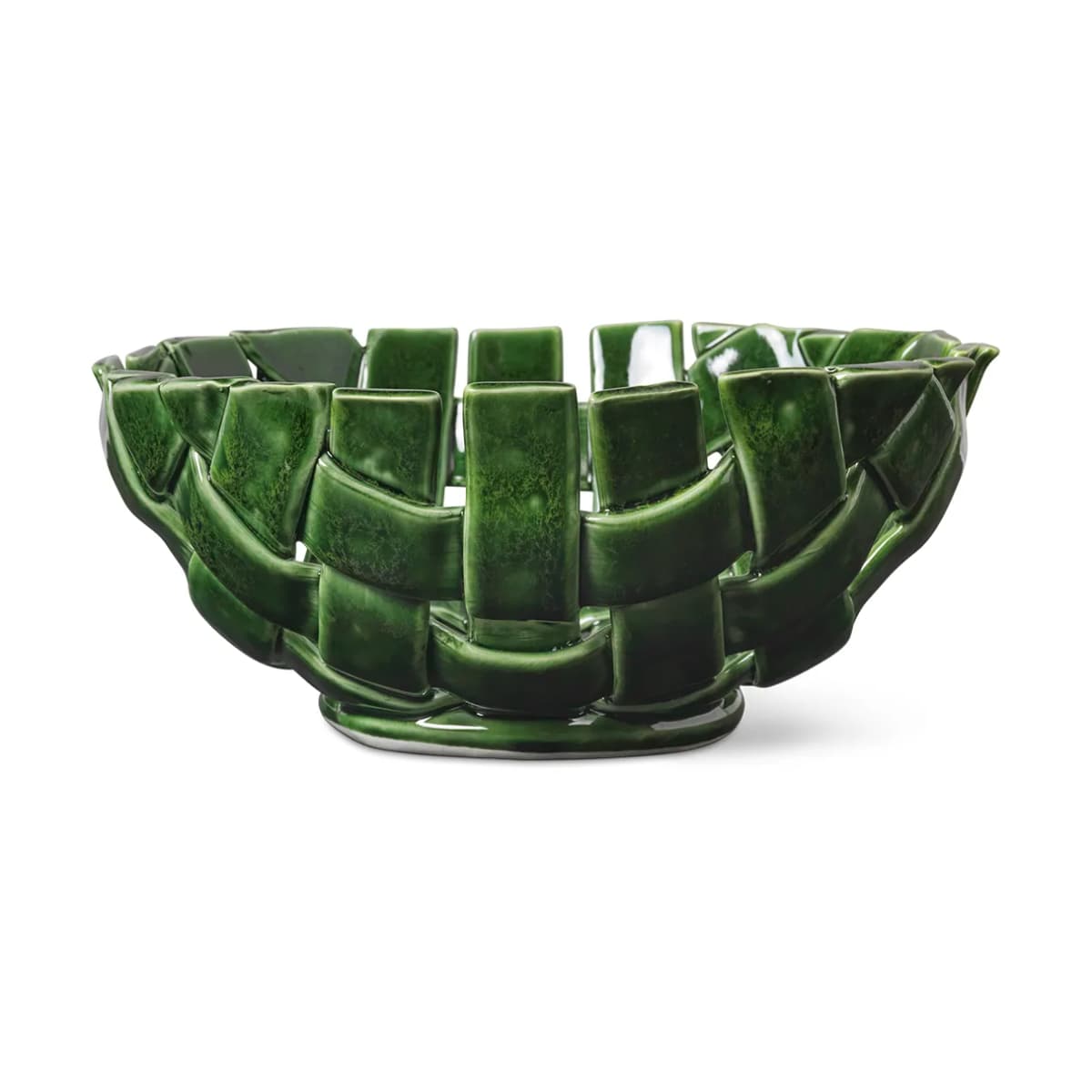 Plait skål Ø24 cm, Emerald green