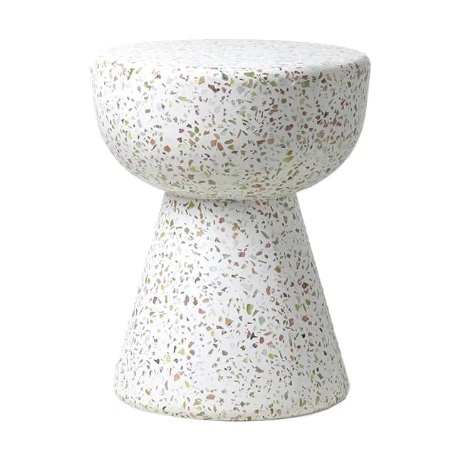 Terrazzo sidebord Ø35 cm, Terrazzo multicolour