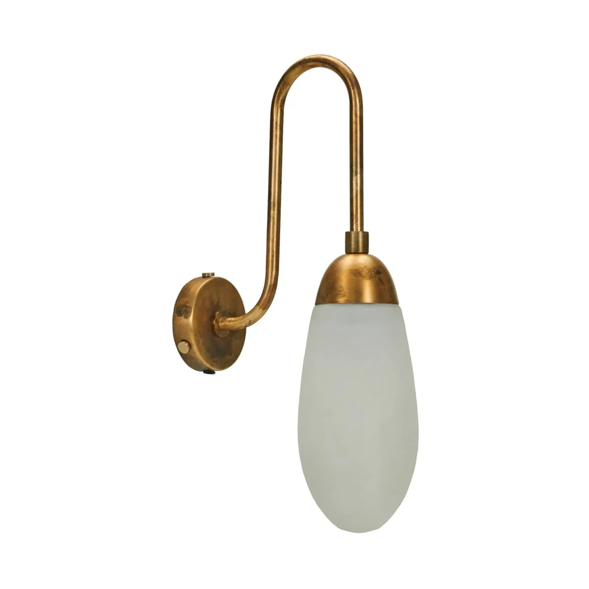 Drop vegglampe, Antikk messing