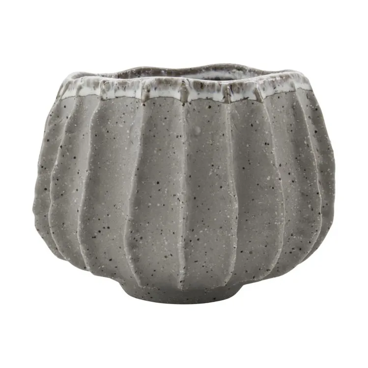 Shell krukke Ø18 cm, Grå
