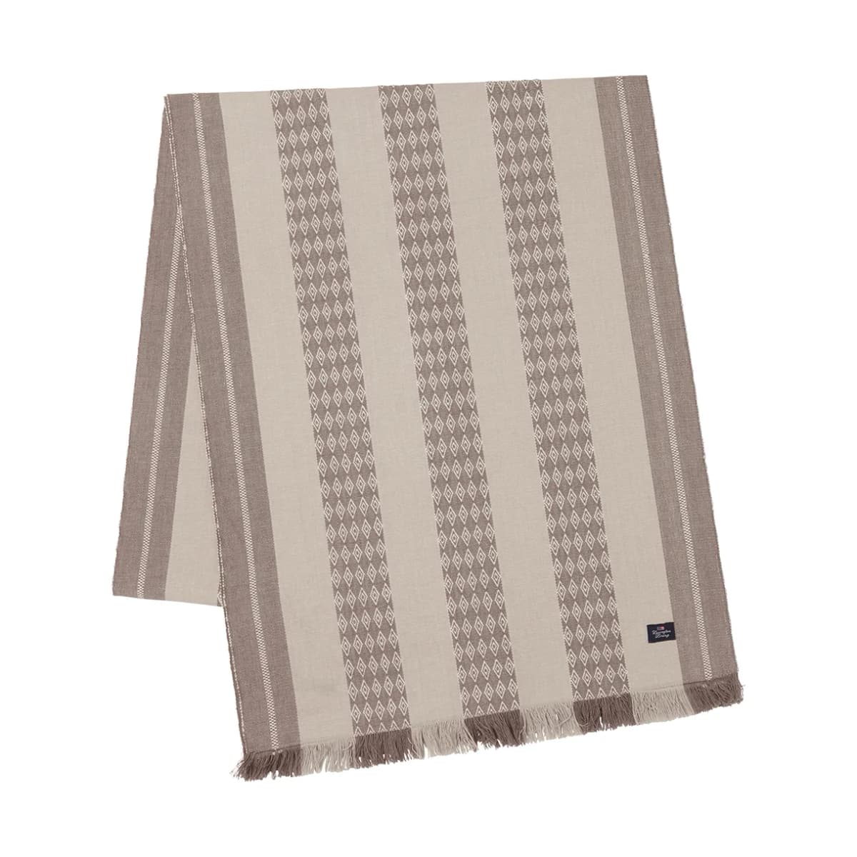 Jacquard Striped bordløper 50x350 cm, Beige