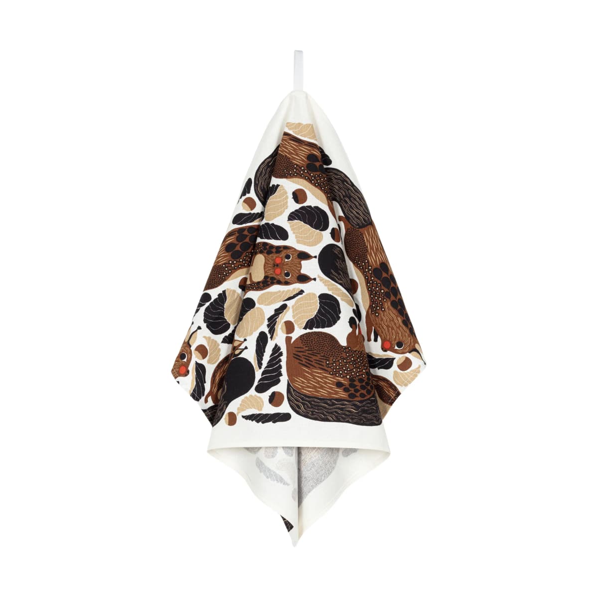 Kurre kjøkkenhåndkle 43x70 cm, White-brown-black-red